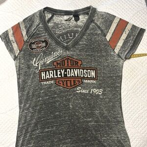 Black/grey Harley tee with bling